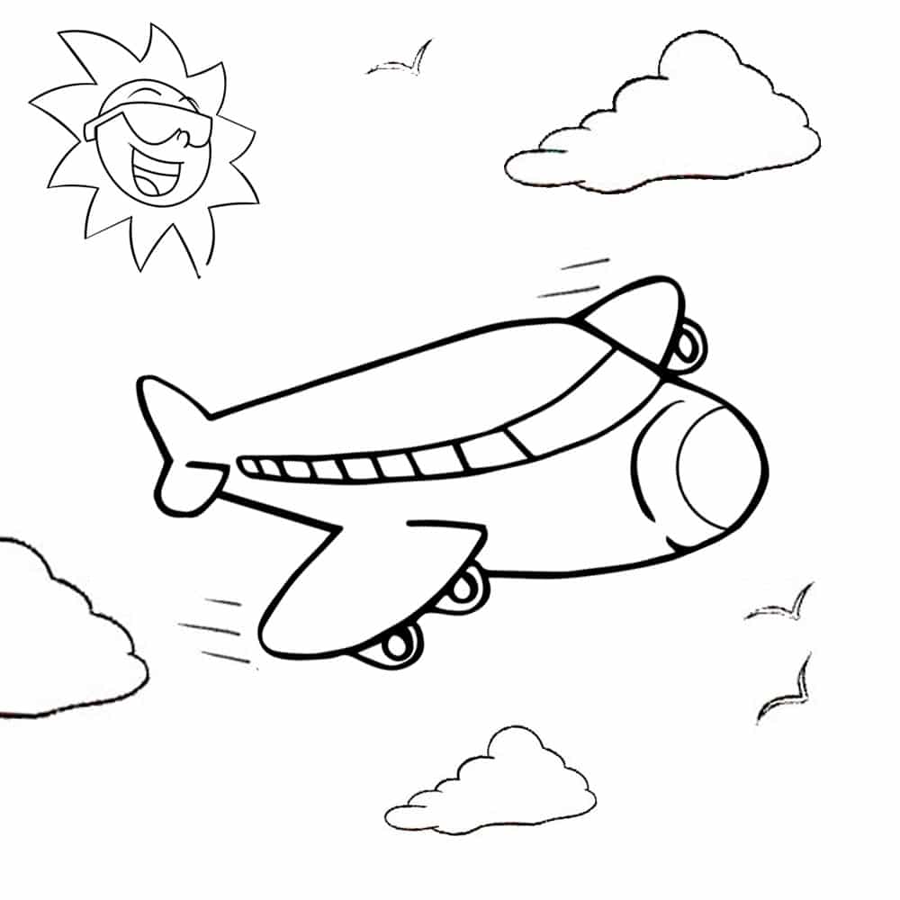 Desenho para colorir Avião