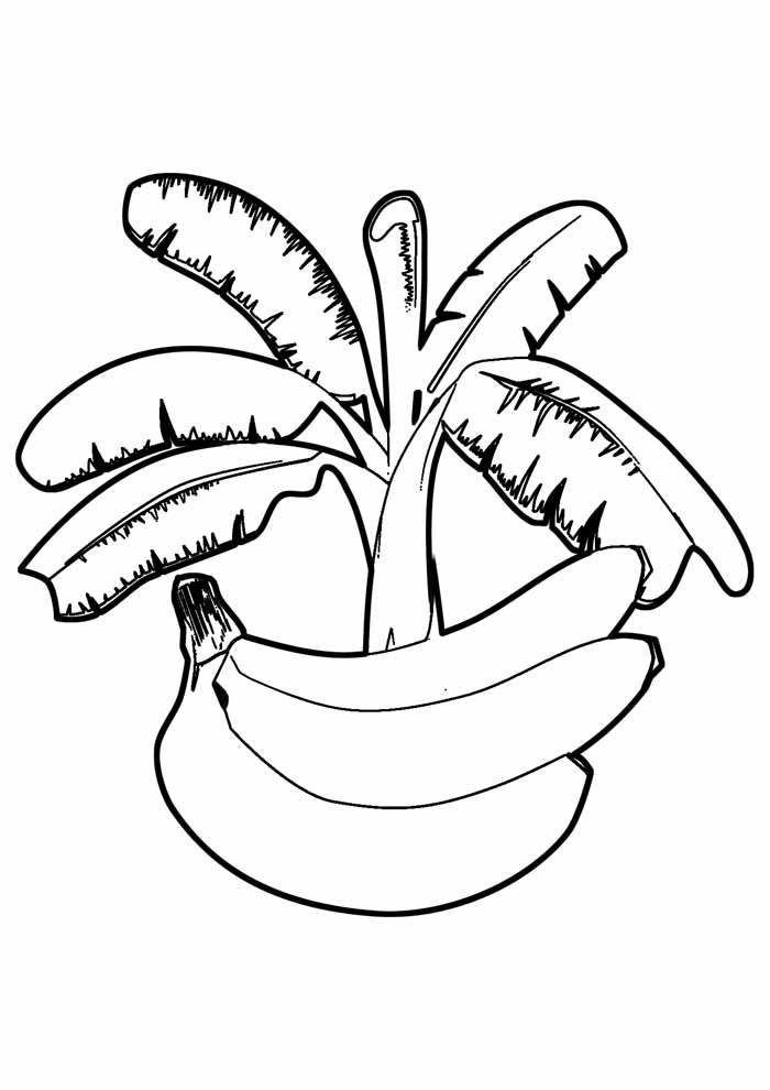 Desenho para colorir Banana