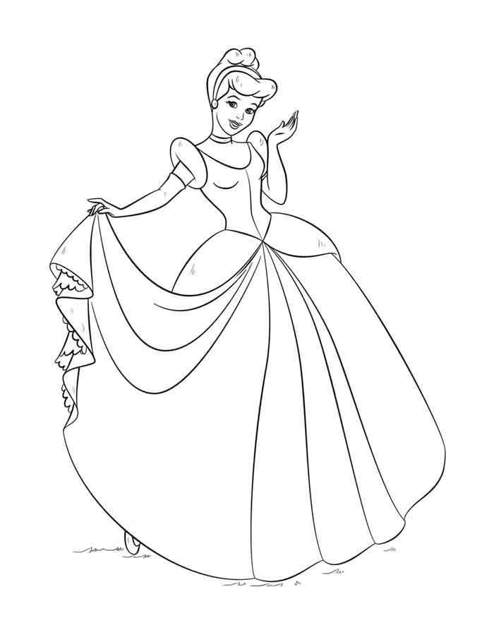 Desenho para colorir Cinderela